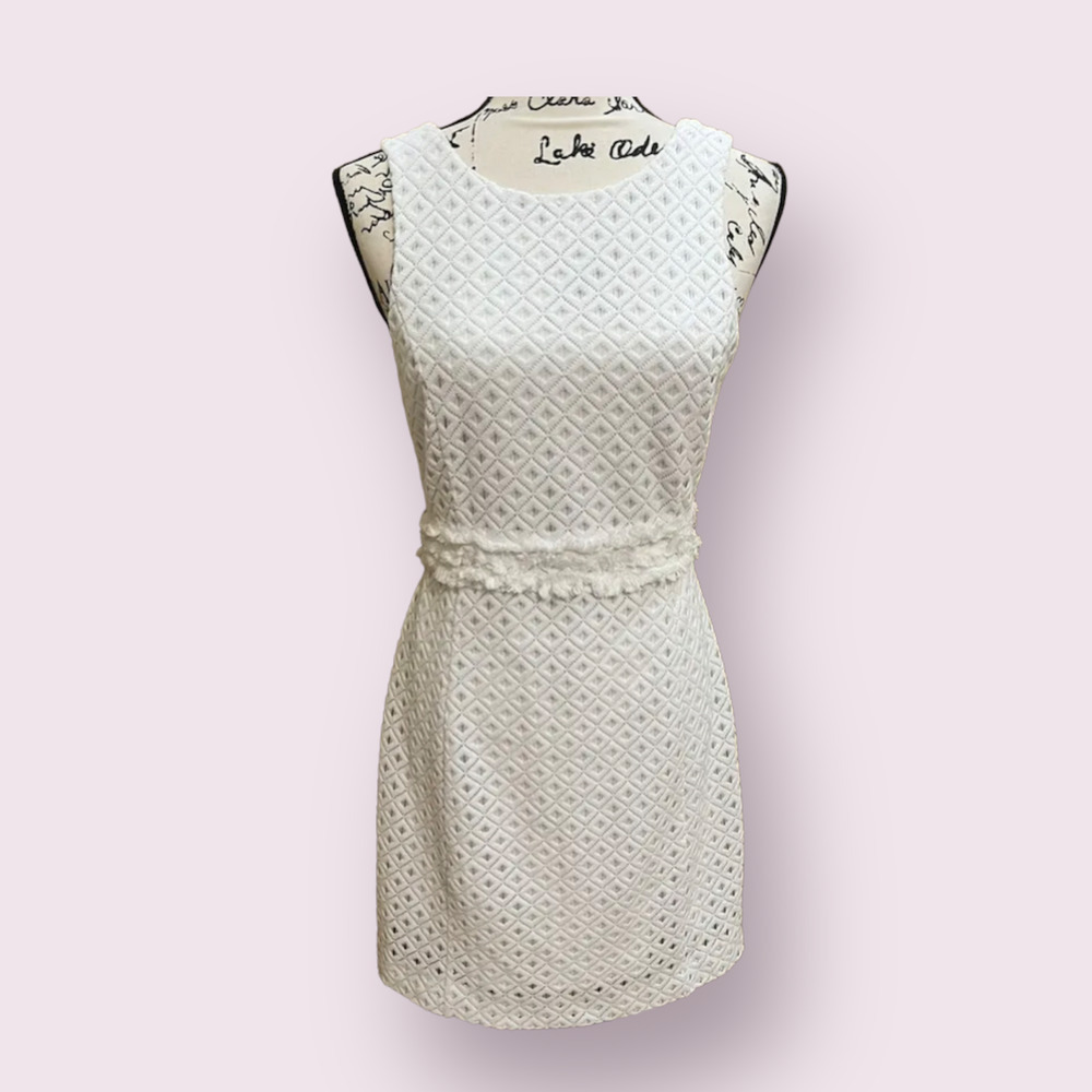 Lilly Pulitzer white eyelet embroidered sleeveless dress
